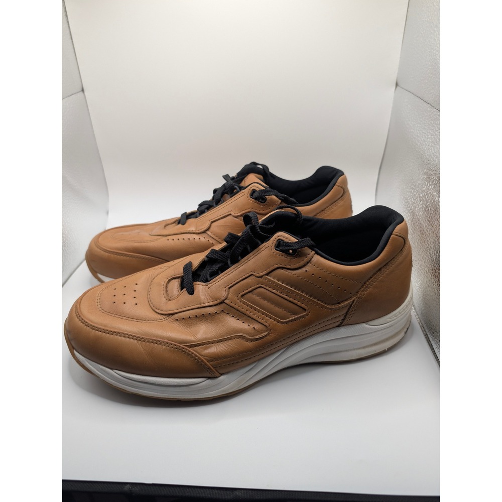 SAS Walking Shoes Mens 13 W Tan Journey Mesh Leather Lace Up Comfort Sneakers - Picture 3 of 6